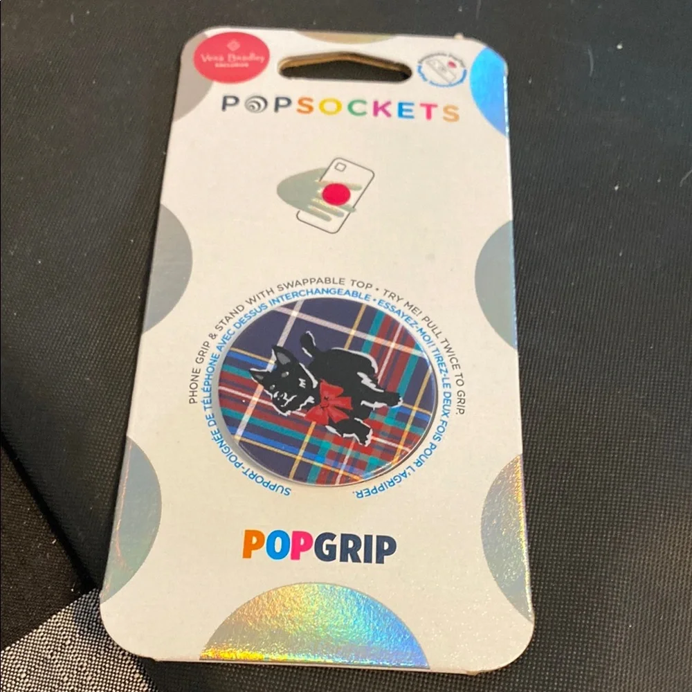 Vera bradley popsocket in Scottie plaid